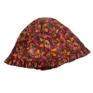 The Longaberger Company Autumn Fall Foliage Fabric Basket Liner Ruffled Edge